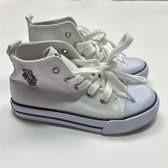 Polo Ralph Lauren Shoes Size 10 Boys Polo Hamptyn Polo Preppy Bear Sneaker - Picture 1 of 7